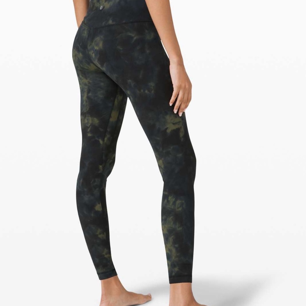 Lululemon Align Pant 25 Diamond Dye Graphite Grey Bronze Green size 4